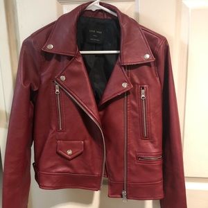 Leather red jacket